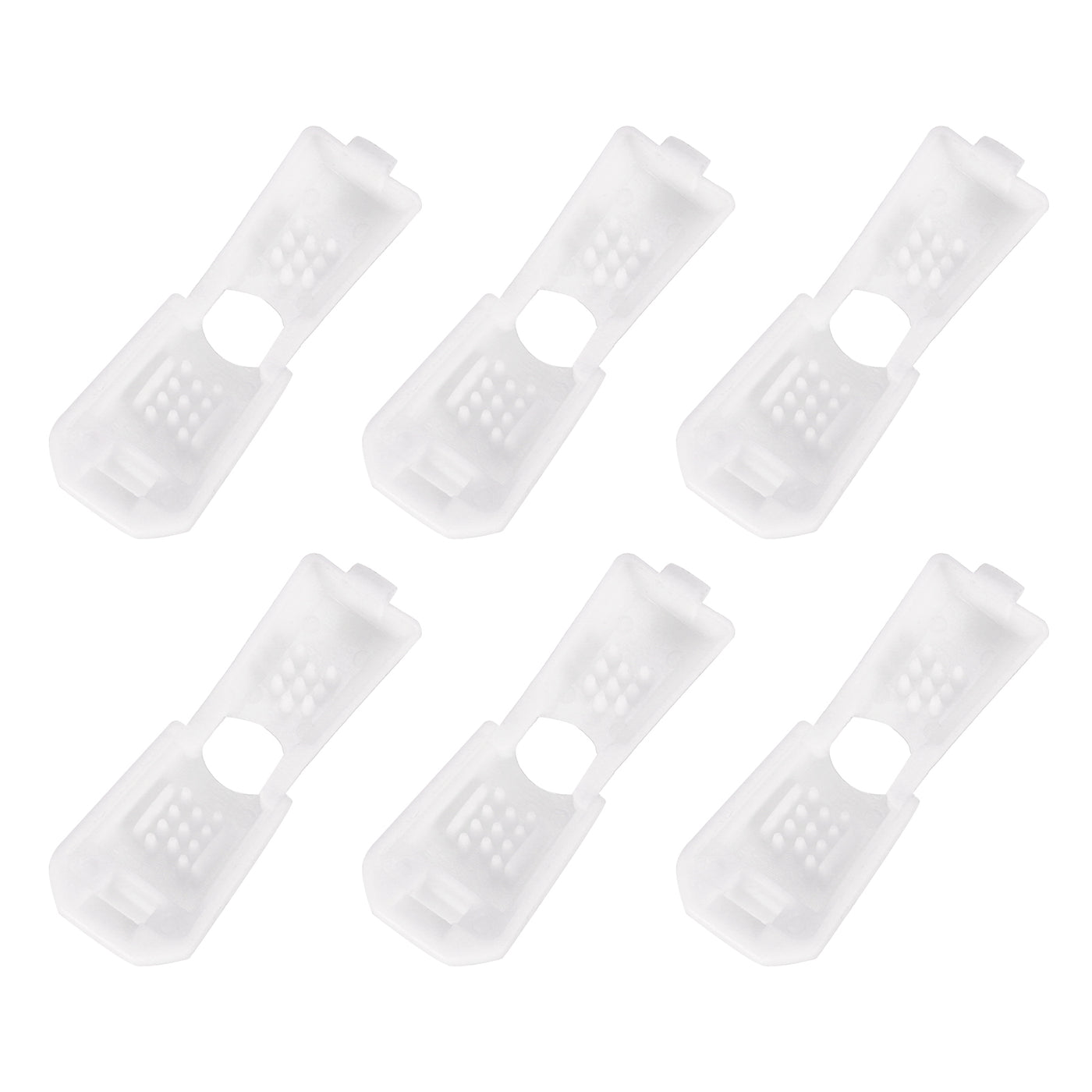 uxcell Uxcell 6Pcs Nylon Cord End Tips Zipper Pull Cord Stopper Ends Lock (19x13mm, White)