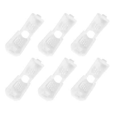 Harfington Uxcell 6Pcs Nylon Cord End Tips Zipper Pull Cord Stopper Ends Lock (19x13mm, White)