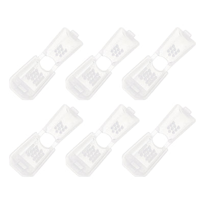 Harfington Uxcell 6Pcs Nylon Cord End Tips Zipper Pull Cord Stopper Ends Lock (19x13mm, Clear)