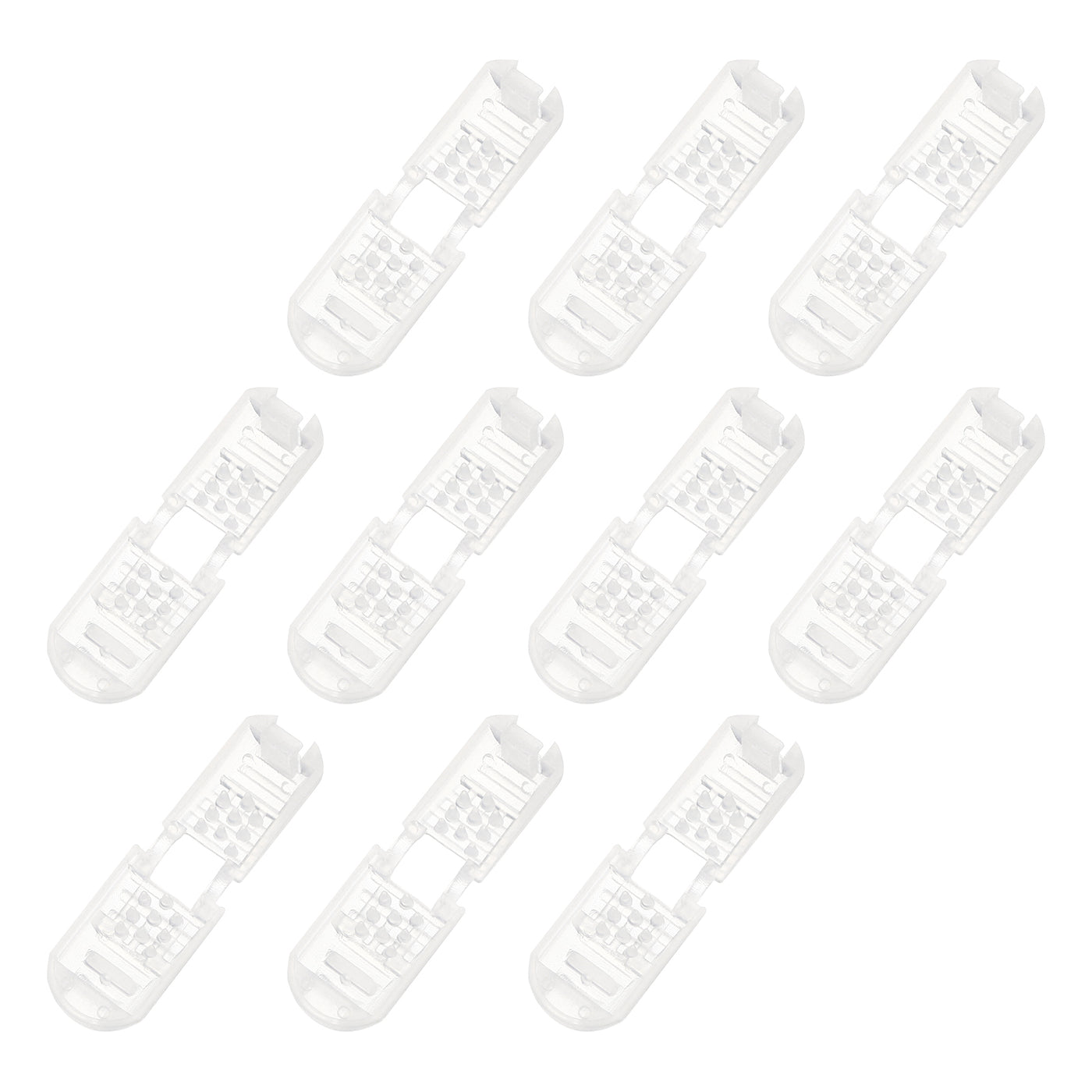 uxcell Uxcell 10Pcs Nylon Cord End Tips Zipper Pull Cord Stopper Ends Lock (20x12mm, Clear)