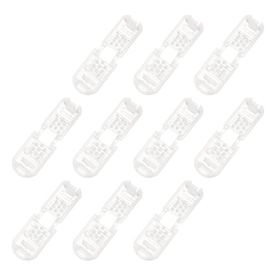 Harfington Uxcell 10Pcs Nylon Cord End Tips Zipper Pull Cord Stopper Ends Lock (20x12mm, Clear)