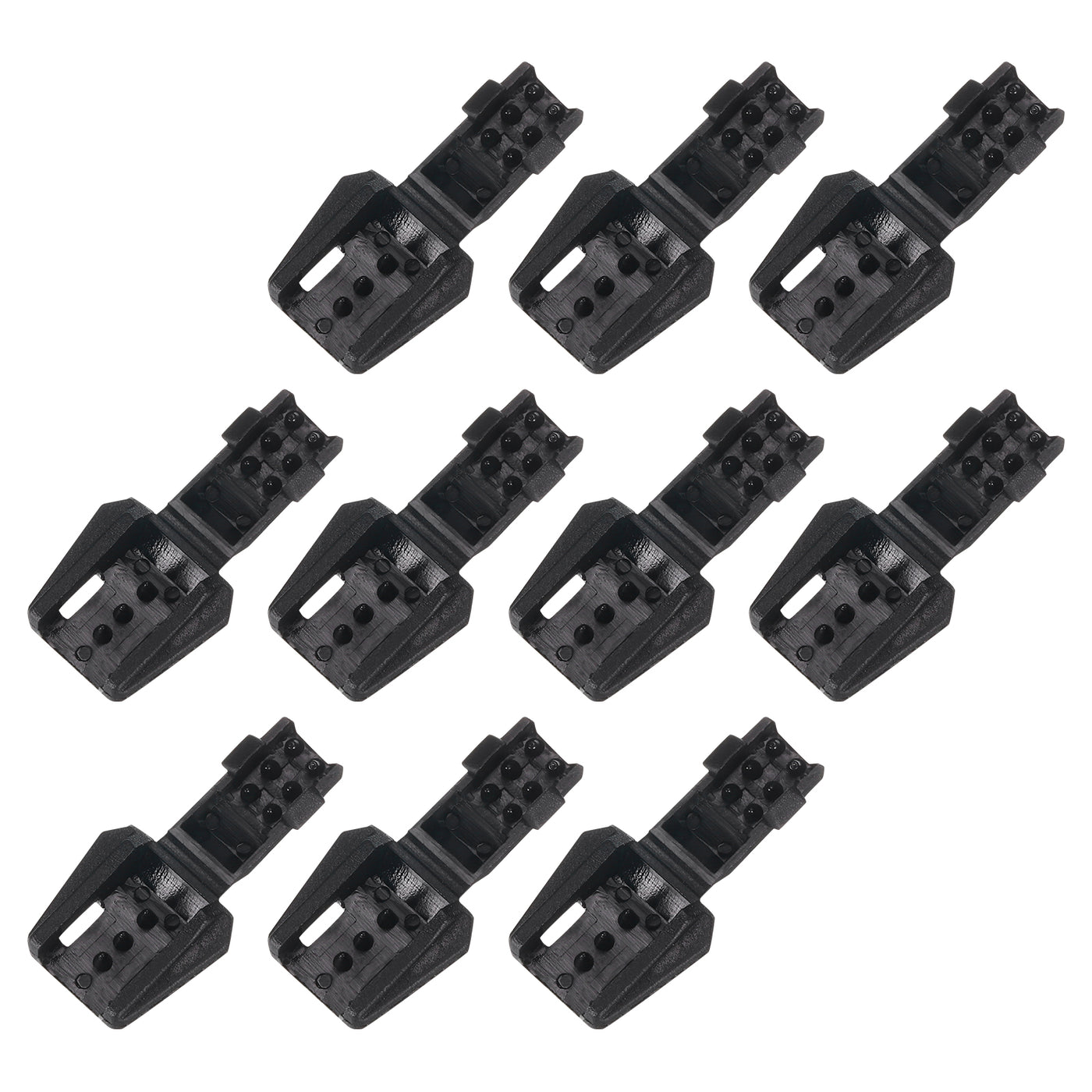 uxcell Uxcell 10Pcs Nylon Cord End Tips Zipper Pull Cord Stopper Ends Lock (18x18mm, Black)