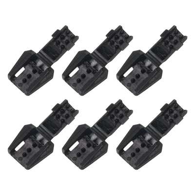 Harfington Uxcell 6Pcs Nylon Cord End Tips Zipper Pull Cord Stopper Ends Lock (18x18mm, Black)