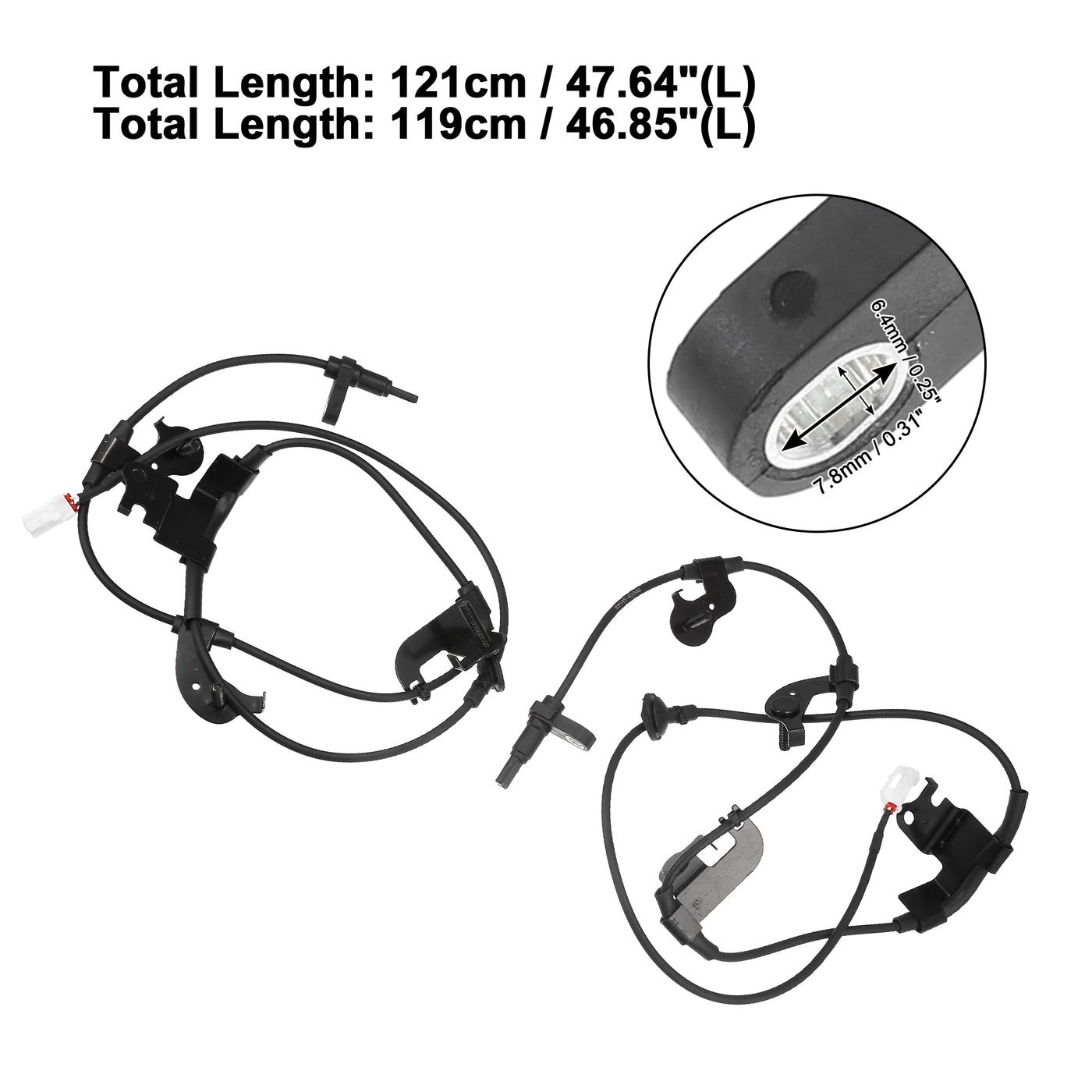 ACROPIX Rear Left Right ABS Wheel Speed Sensor Fit for TOYOTA RAV4 3.5L 4WD Sport 2011 2012 No.8954642040/8954542040 - Pack of 2