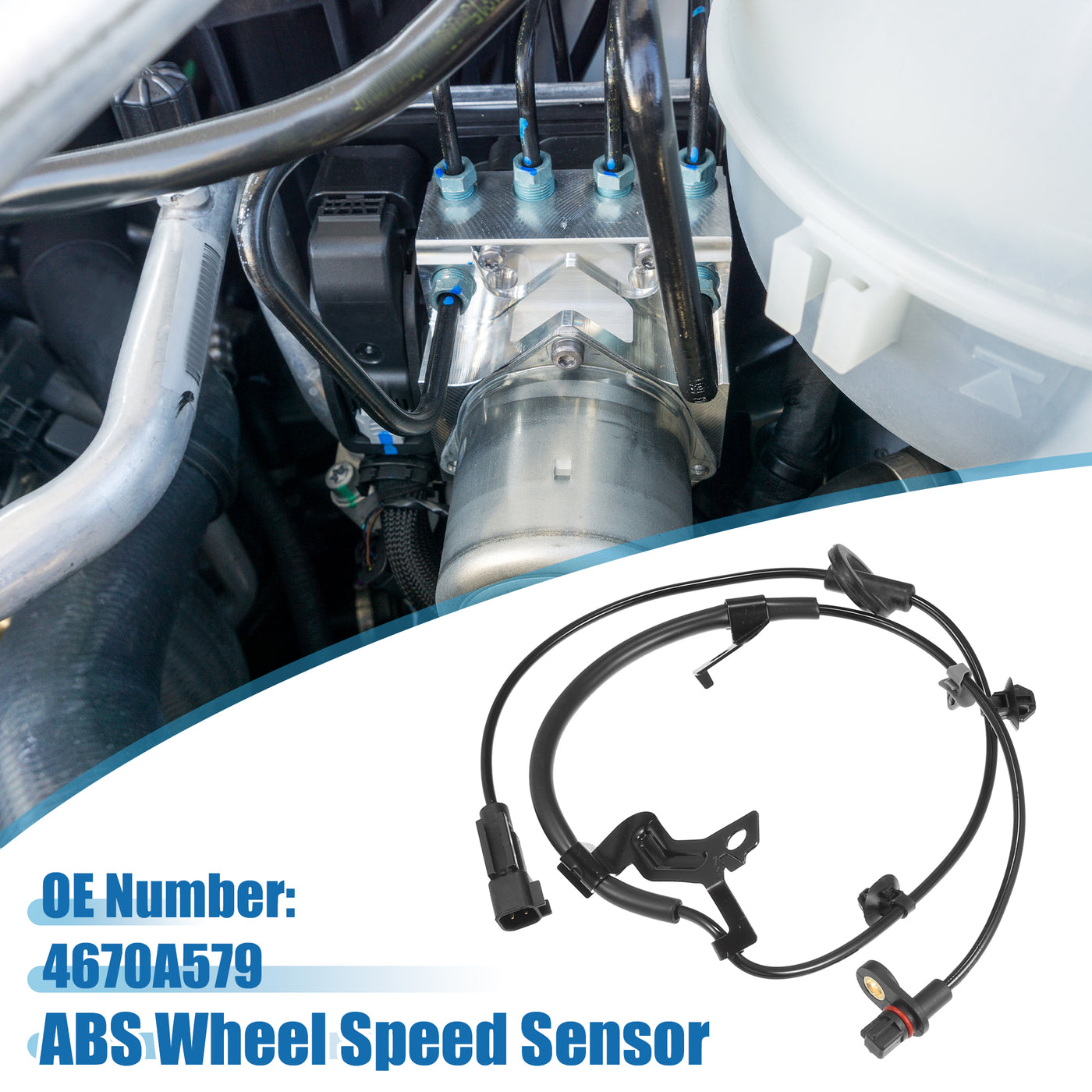 A ABSOPRO Rear Left ABS Wheel Speed Sensor No.4670A579 ABS Sensor for Mitsubishi Lancer Outlander Outlander Sport