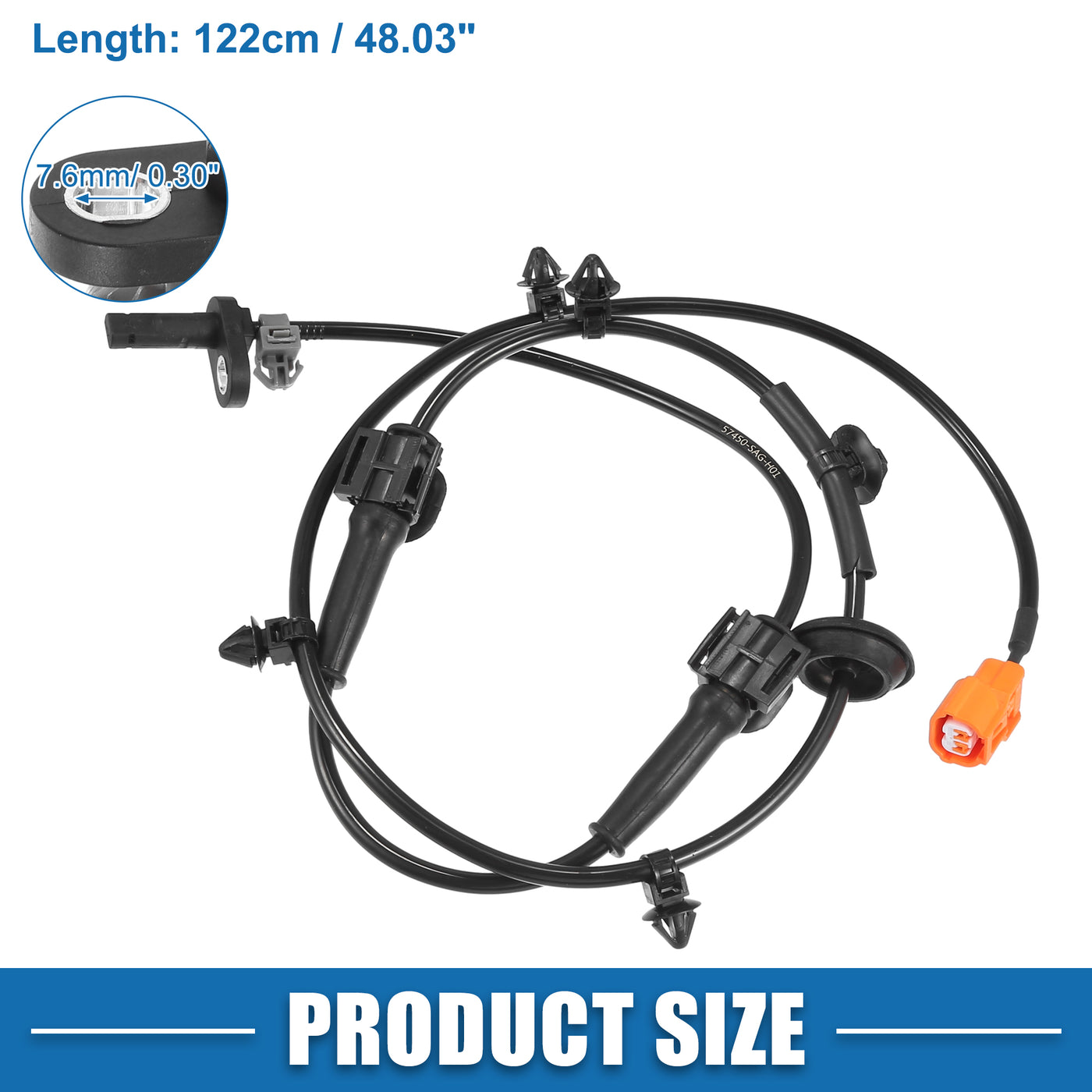 A ABSOPRO Front Right ABS Wheel Speed Sensor No.57450SAGH01 ABS Sensor for Honda Civic Fit 1.3L 1.5L 2007 2008