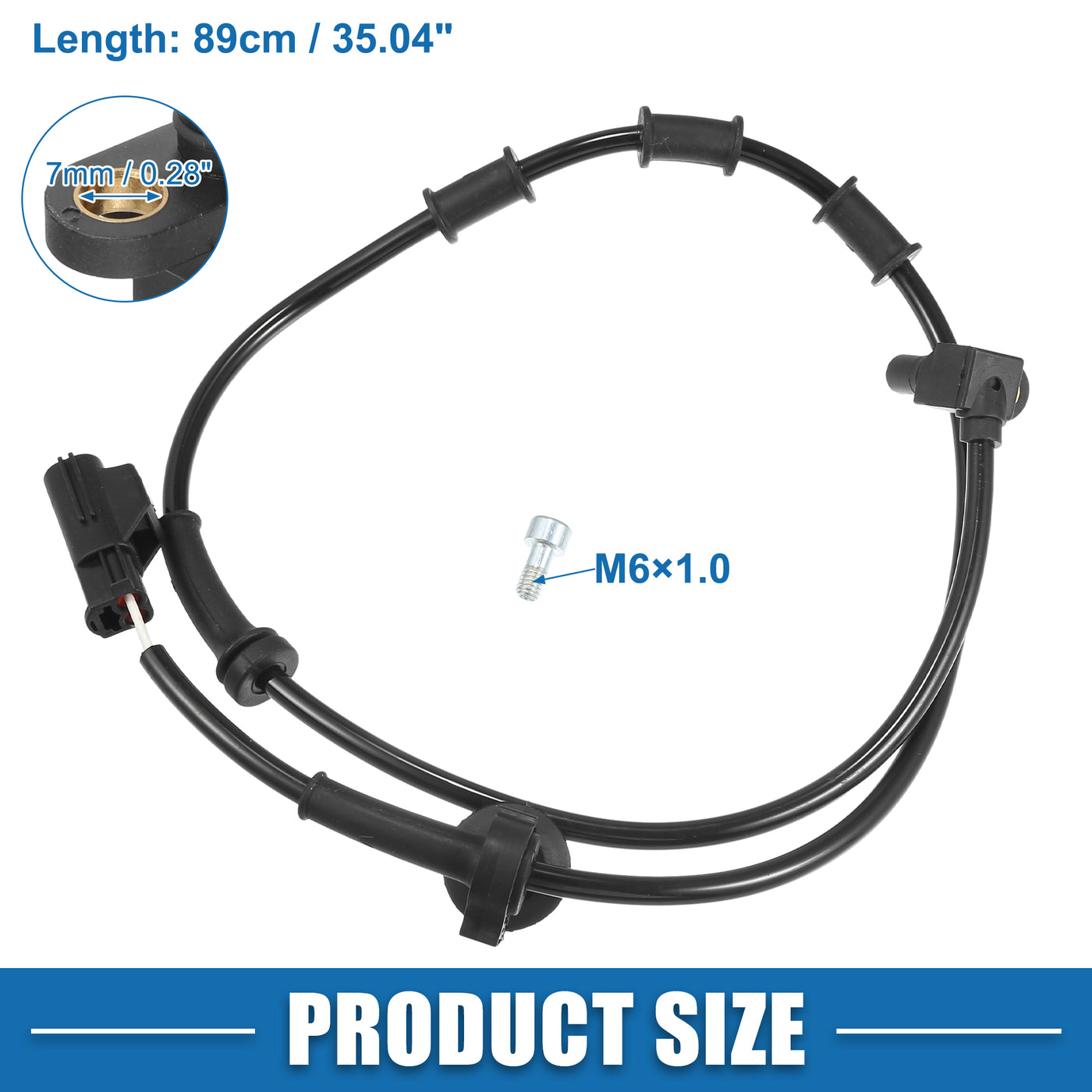 A ABSOPRO Front Left Right ABS Wheel Speed Sensor No.5083204AA ABS Sensor for Dodge for Ram 1500 2002-2005