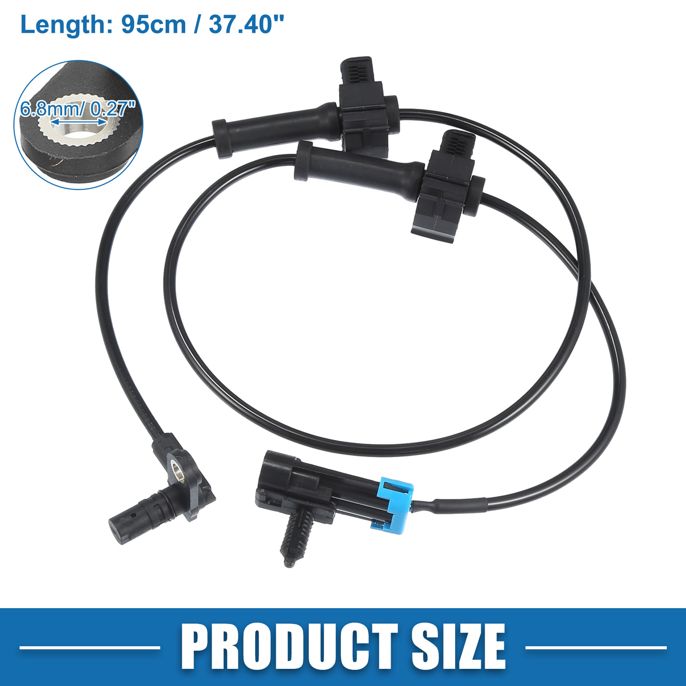 A ABSOPRO Front Left Right ABS Wheel Speed Sensor No.15862988 with Wire ABS Sensor for Hummer H3 2006-2010