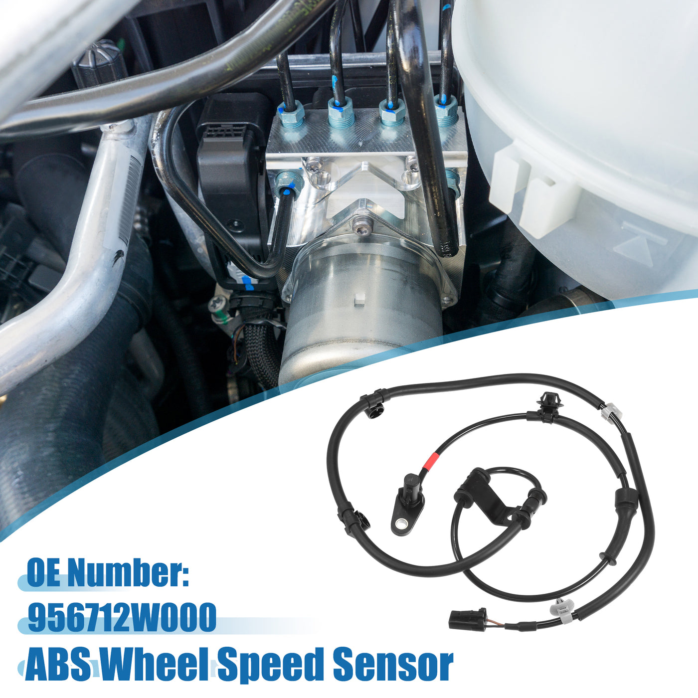 A ABSOPRO Front Right ABS Wheel Speed Sensor No.956712W000 ABS Sensor for Hyundai Santa Fe Santa Fe Sport 2013-2018