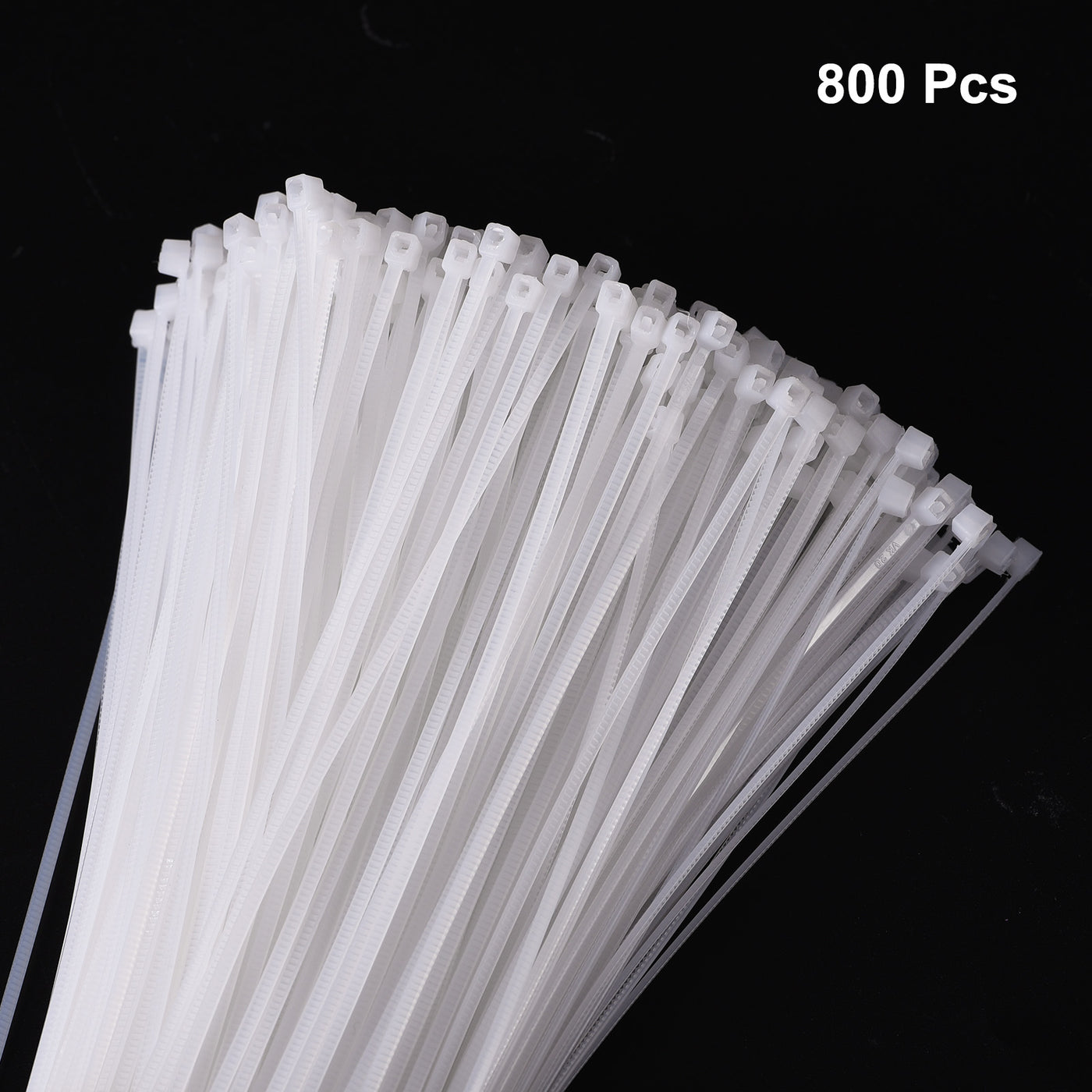 Harfington 800pcs 4 Inch 11 Lbs Cable Zip Ties Self-Locking Small Nylon Cable Tie Wraps 1/8" for Cord Management, White