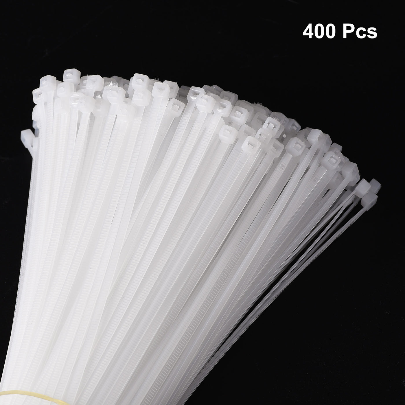 Harfington 400pcs 6 Inch 40 Lbs Cable Zip Ties Self-Locking Small Nylon Cable Tie Wraps 3/16" for Cord Management, White