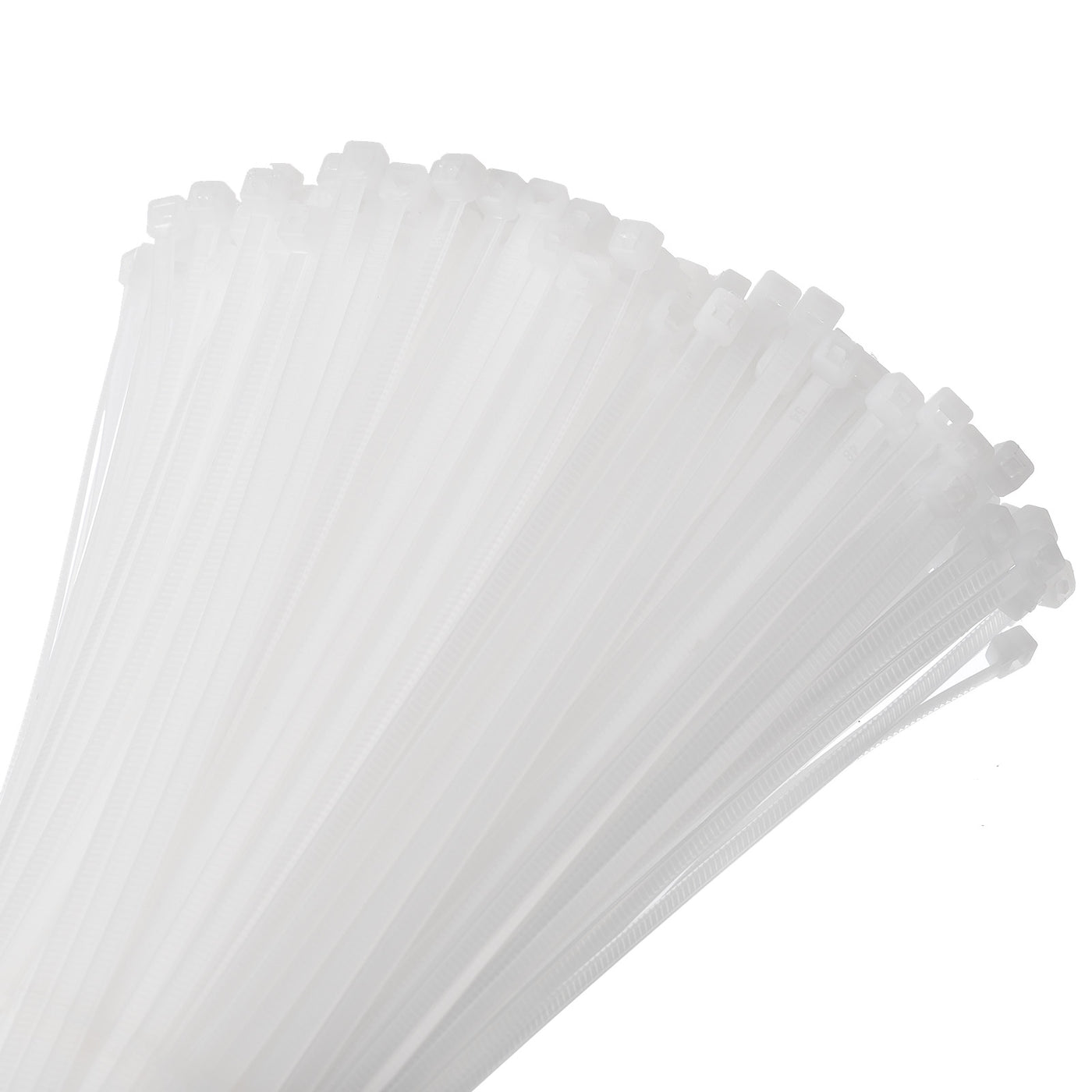 Harfington 400pcs 10 Inch 40 Lbs Cable Zip Ties Self-Locking Long Nylon Cable Tie Wraps 3/16" for Cord Management, White