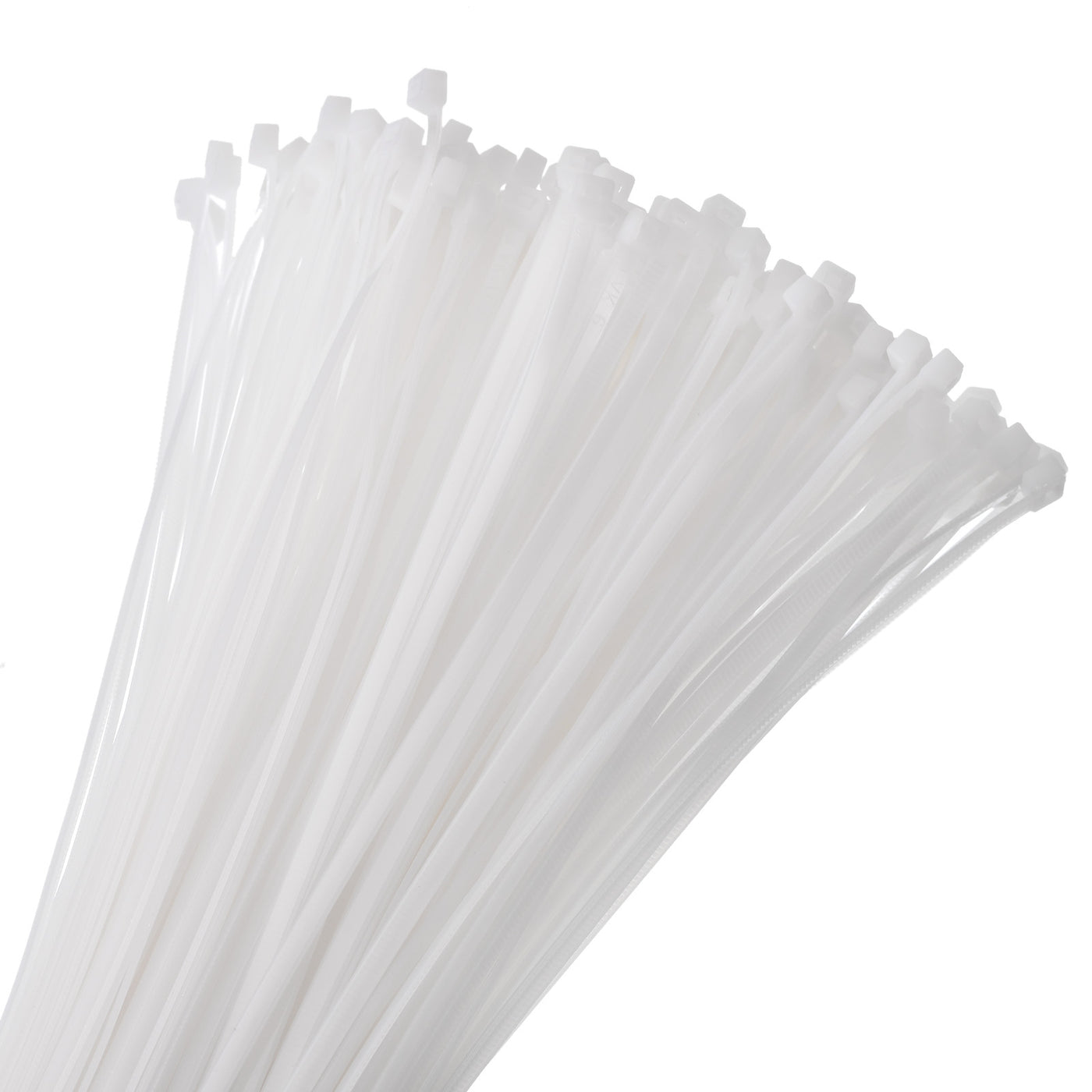 Harfington 250pcs 18 Inch 49 Lbs Cable Zip Ties Self-Locking Extra Long Nylon Cable Tie Wraps 3/16" for Cord Management, White