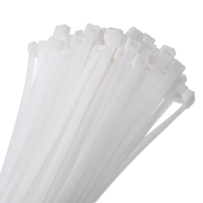 Harfington 250pcs 8 Inch 53 Lbs Cable Zip Ties Self-Locking Small Nylon Cable Tie Wraps 5/16" for Cord Management, White