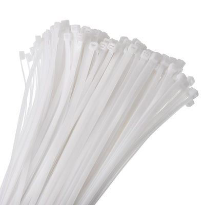 Harfington 200pcs 12 Inch 53 Lbs Cable Zip Ties Self-Locking Long Nylon Cable Tie Wraps 5/16" for Cord Management, White