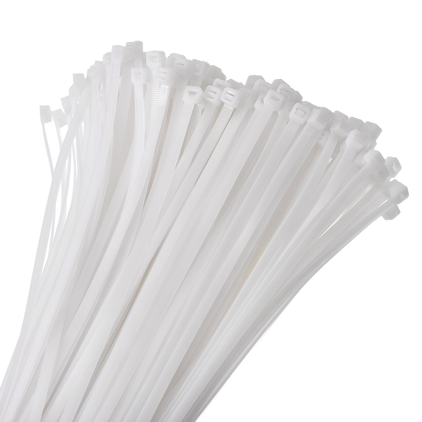 Harfington 250pcs 12 Inch 53 Lbs Cable Zip Ties Self-Locking Long Nylon Cable Tie Wraps 5/16" for Cord Management, White