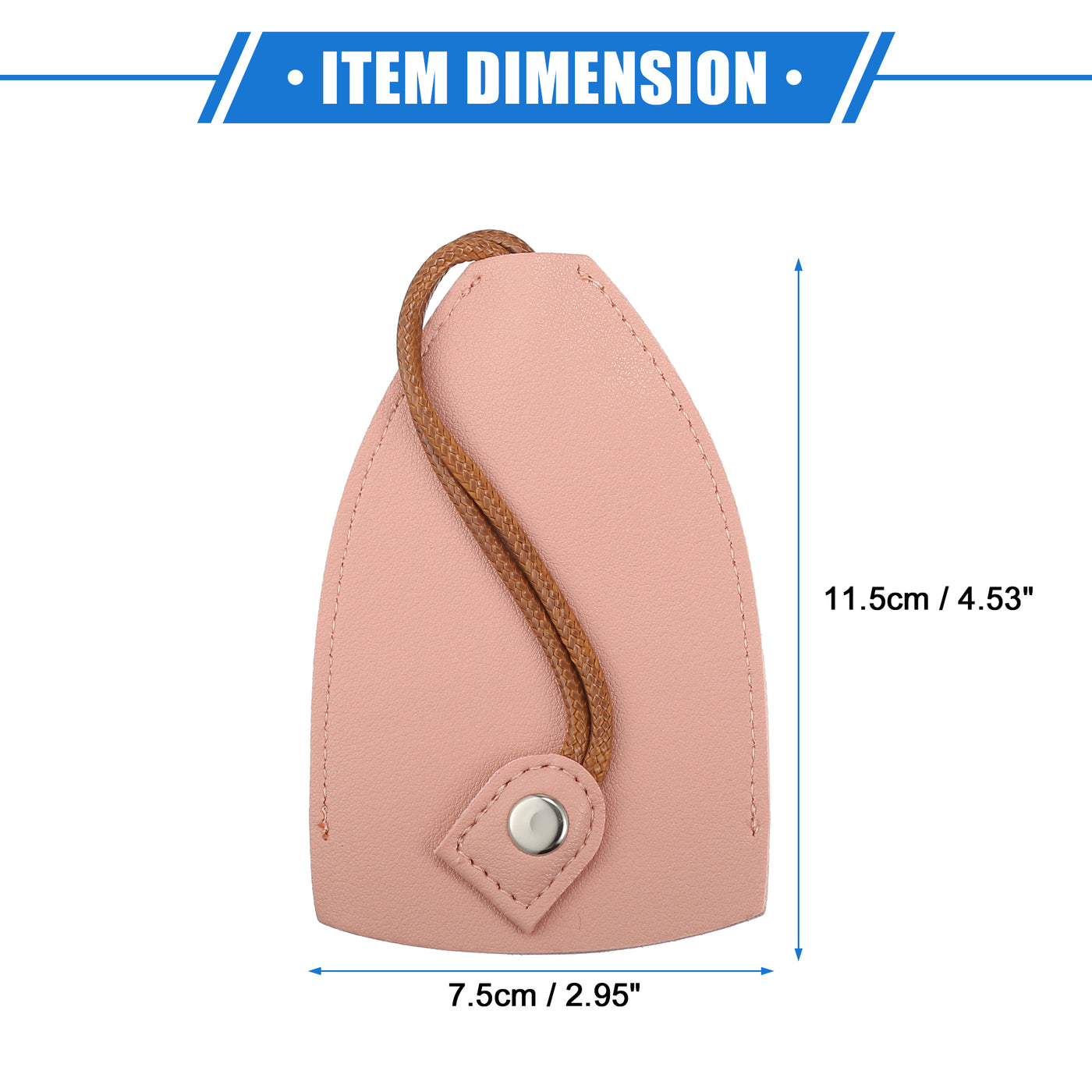 VekAuto 4 Pcs Pull Out Car Key Fob Case Cover Protector, Key Sleeve Keychain Bags Holder Universal for Car Large Capacity Faux Leather Pink with Keyring