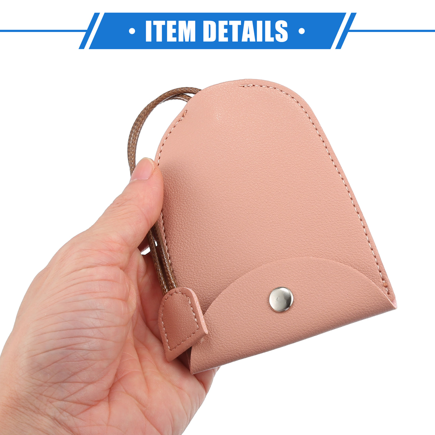 VekAuto 2 Pcs Pull Out Car Key Fob Case Cover Protector, Key Sleeve Keychain Bags Holder Universal for Car Full Protection Faux Leather Pink with Keyring