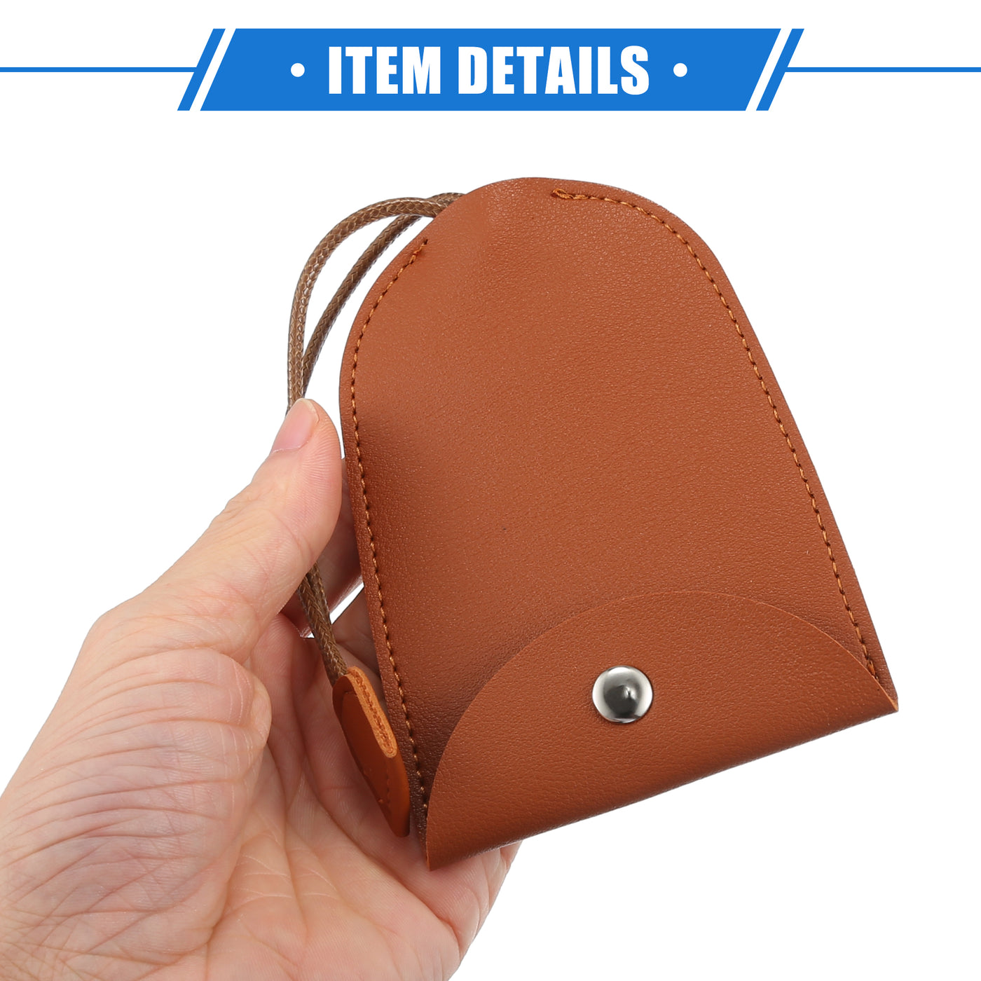 VekAuto 2 Pcs Pull Out Car Key Fob Case Cover Protector, Key Sleeve Keychain Bags Holder Universal for Car Full Protection Faux Leather Brown with Keyring