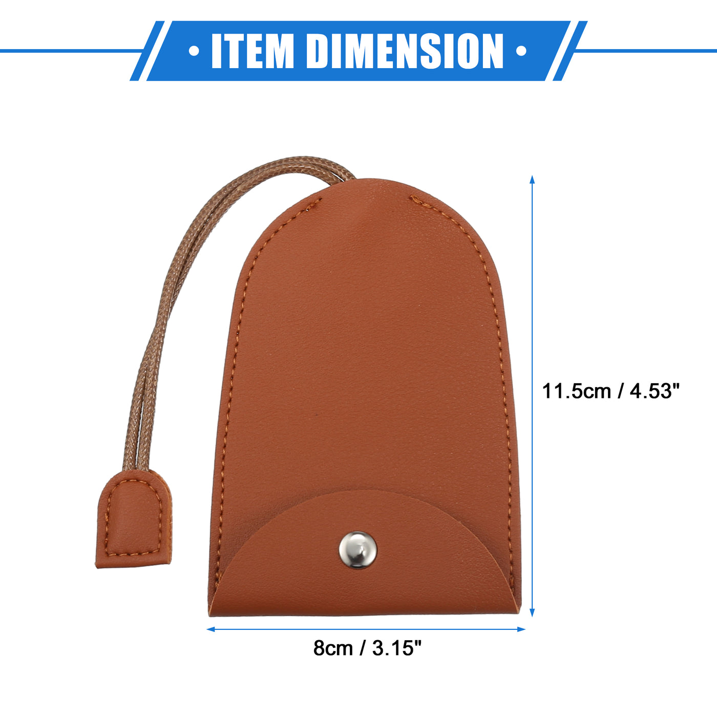 VekAuto 2 Pcs Pull Out Car Key Fob Case Cover Protector, Key Sleeve Keychain Bags Holder Universal for Car Full Protection Faux Leather Brown with Keyring