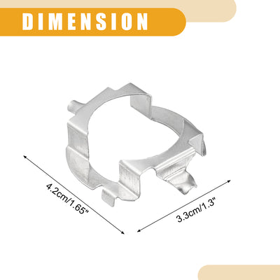 Harfington Automotive LED Headlight Bulb Retainer Adapter Holder Socket - Car Headlight Socket - for Mercedes-Benz Metal Silver Tone - 1 Pair