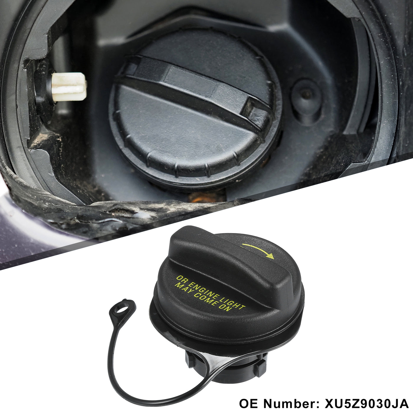 Motoforti Car Fuel Tank Filler Cover, Gas Tank Cap, for Ford Explorer 1997-2004, ABS, No.XU5Z9030JA, Black