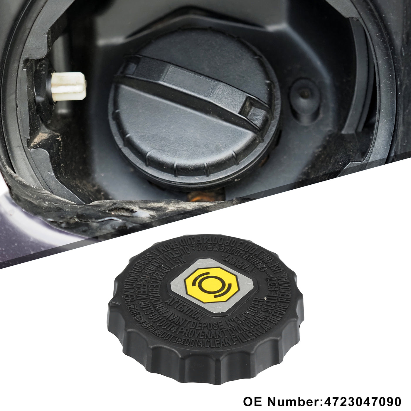 Motoforti Car Fuel Tank Filler Cover, Gas Tank Cap, for Lexus ES350 2019-2022, ABS, No.4723047090, Black