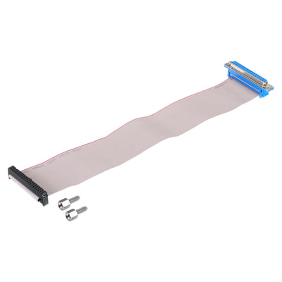 Harfington 40Pin Flat Ribbon Cable Grey DB37 Female to FC-40P 2.54mm Pitch 30cm Length DB Serial Port Cable for Computer, LED Display, DVD with 2 Screws