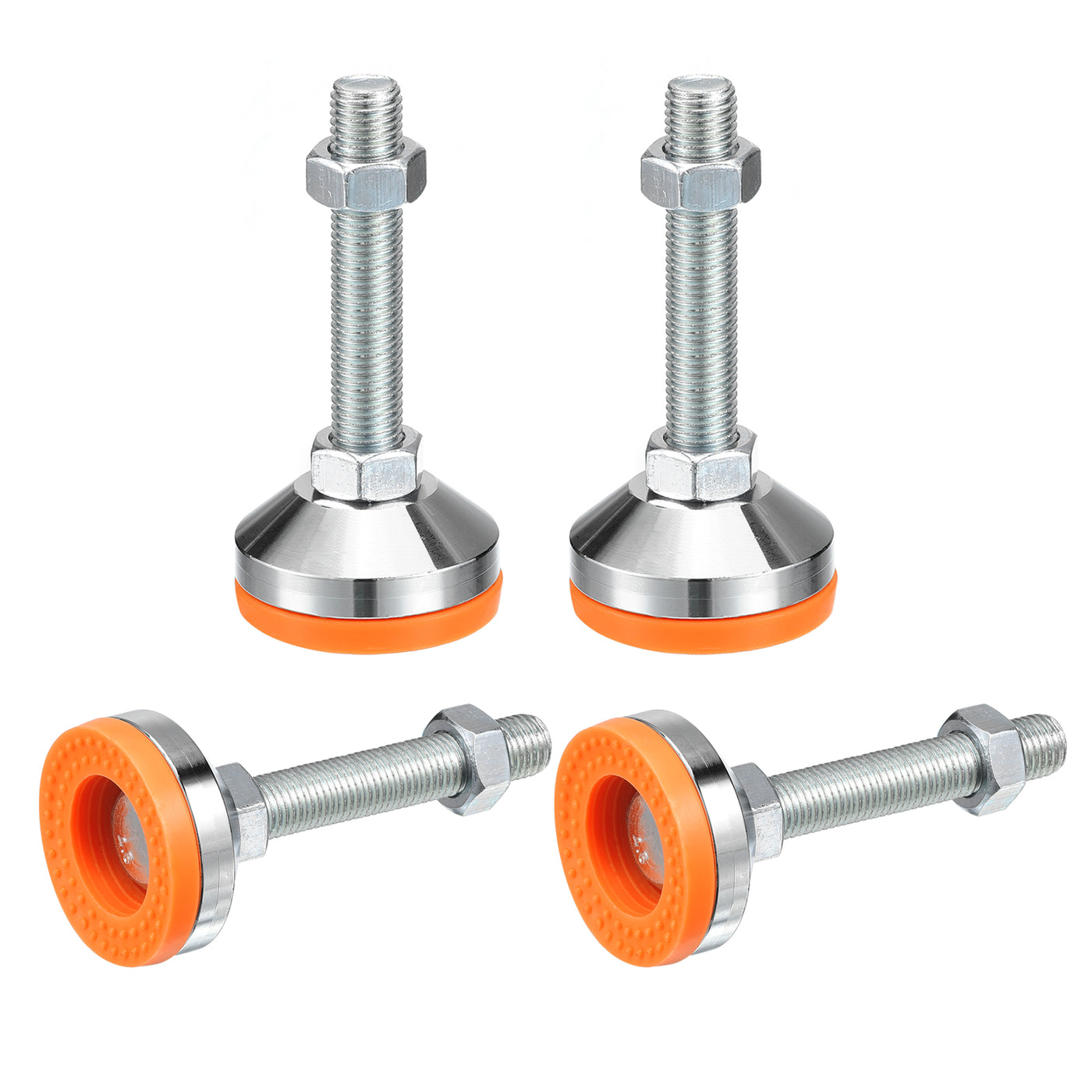 uxcell Uxcell Leveling Feet, 4Pcs M16x80x60mm - Carbon Steel Non-Skid Anti-shock Adjustable Table Feet, Leveling Screw Leg for Furniture Workshops Equipment