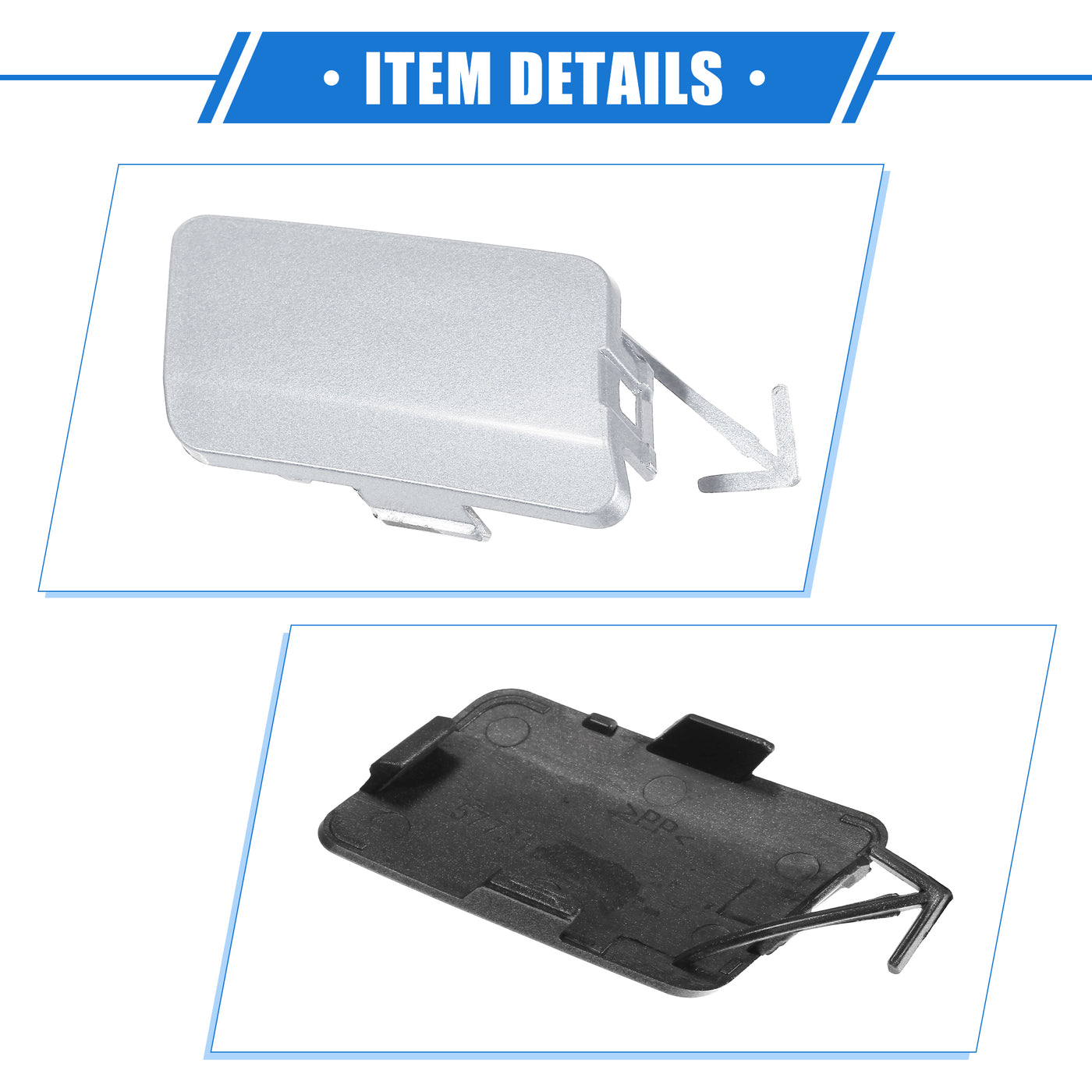 VekAuto Front Bumper Tow Hook Cover Compatible for Subaru Forester 2009-2013, Durable Plastic Silver Tone Front Right