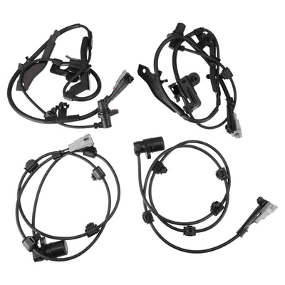 Motoforti Front Rear Left Right ABS Wheel Speed Sensor, ABS Sensor, for Toyota Sequoia 2001-2007, Plastic Metal, No.895420C010/895430C010, Black, 1 Set