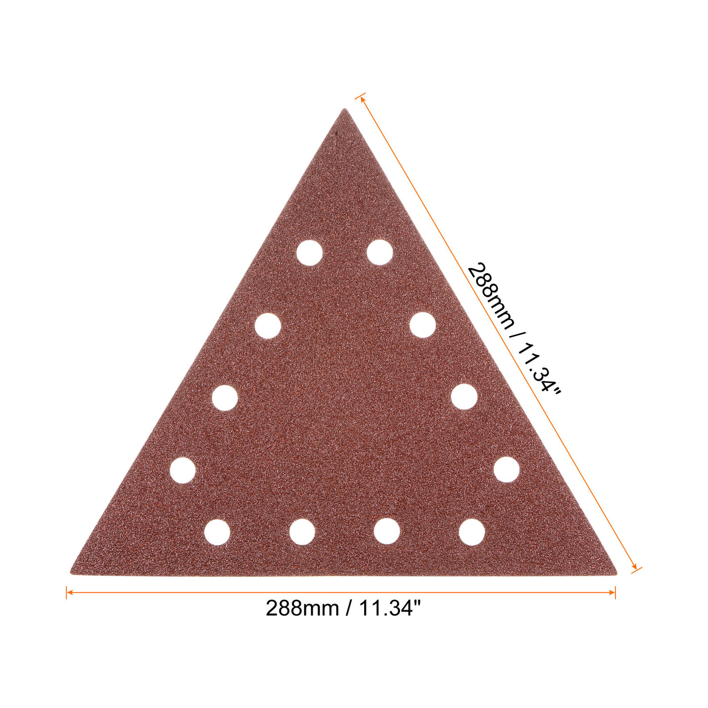 Harfington 15pcs Sandpapers 40 Grit 12 Holes Hook & Loop Triangular Sanding Pad