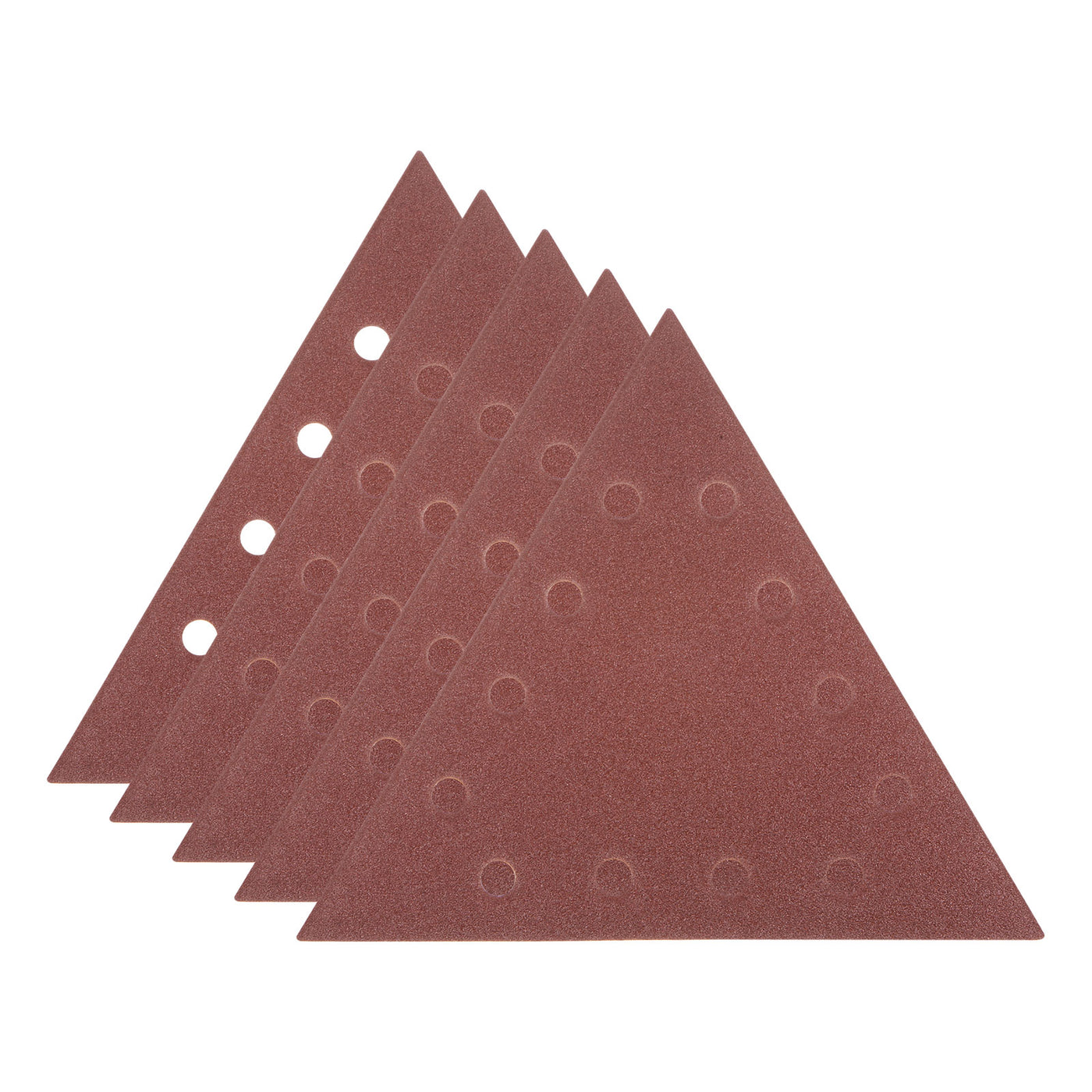 Harfington 5pcs Sandpapers 80 Grit 12 Holes Hook & Loop Triangular Sanding Pad