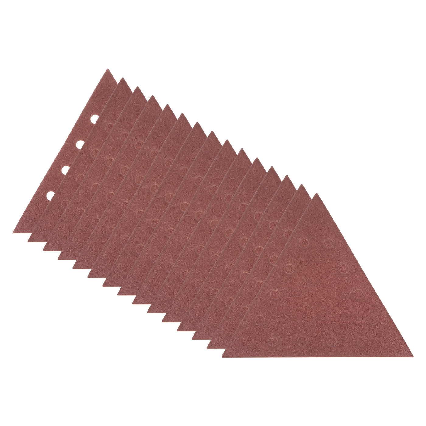 Harfington 15pcs Sandpapers 100 Grit 12 Holes Hook & Loop Triangular Sanding Pad