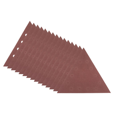 Harfington 15pcs Sandpapers 120 Grit 12 Holes Hook & Loop Triangular Sanding Pad