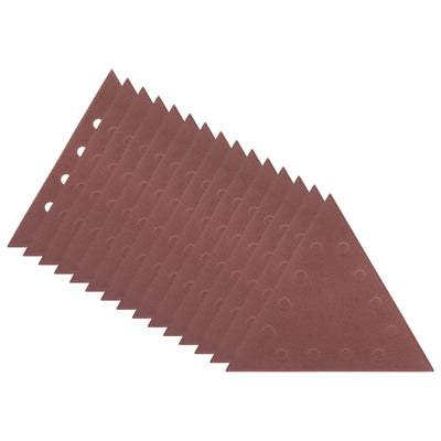 Harfington 15pcs Sandpapers 150 Grit 12 Holes Hook & Loop Triangular Sanding Pad