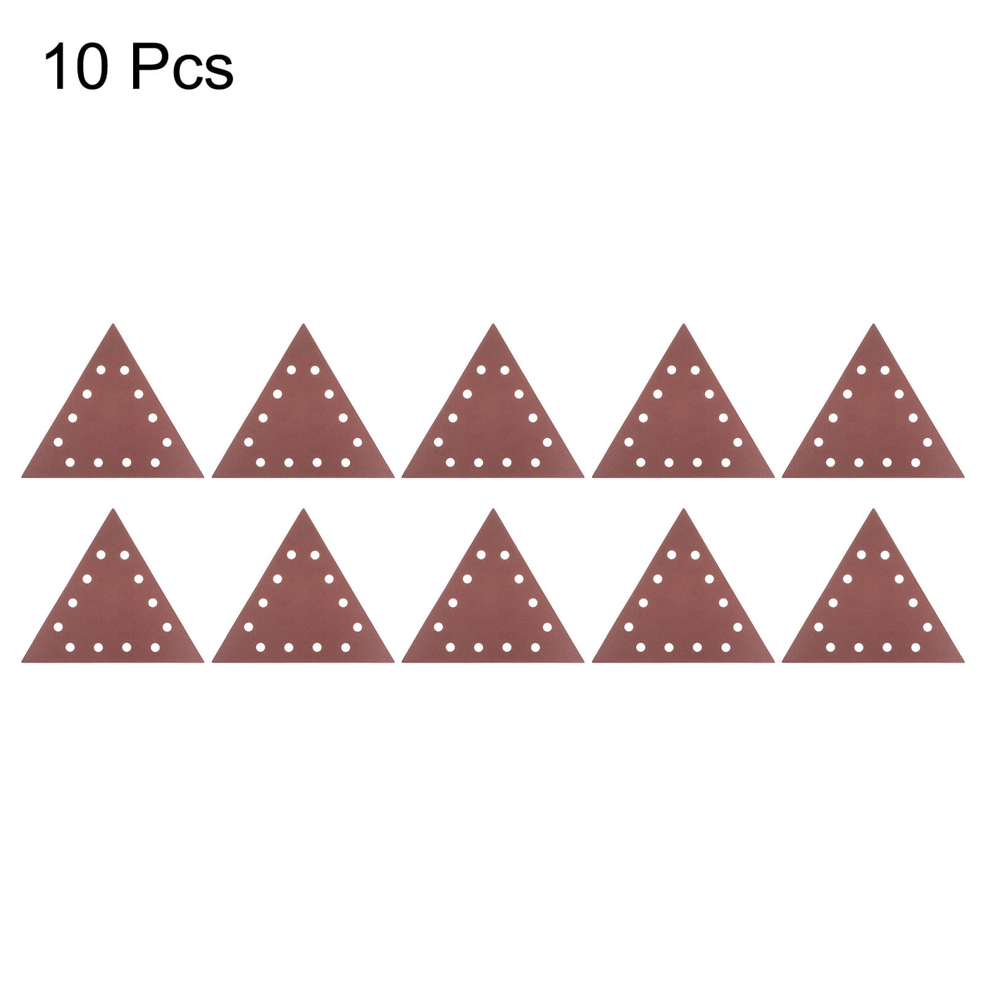 Harfington 10pcs Sandpapers 2240 Grit 12 Holes Hook & Loop Triangular Sanding Pad