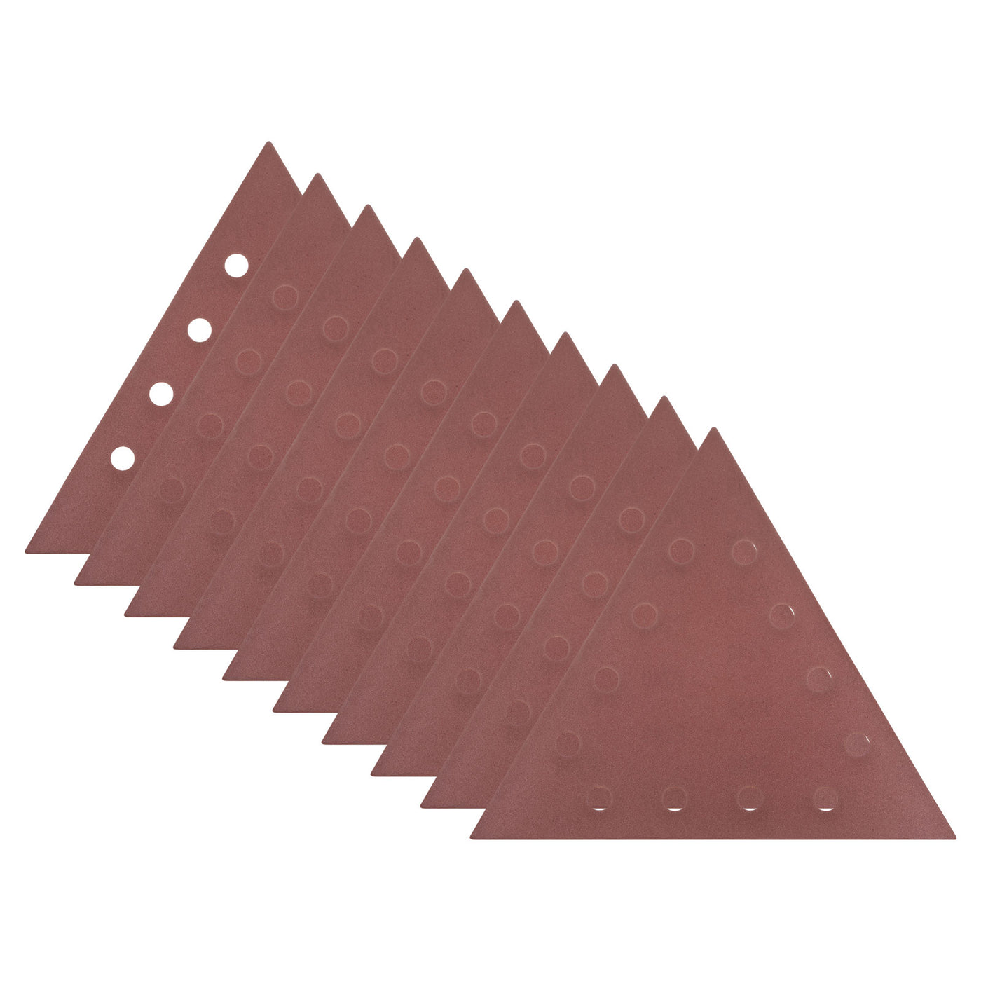 Harfington 10pcs Sandpapers 2240 Grit 12 Holes Hook & Loop Triangular Sanding Pad