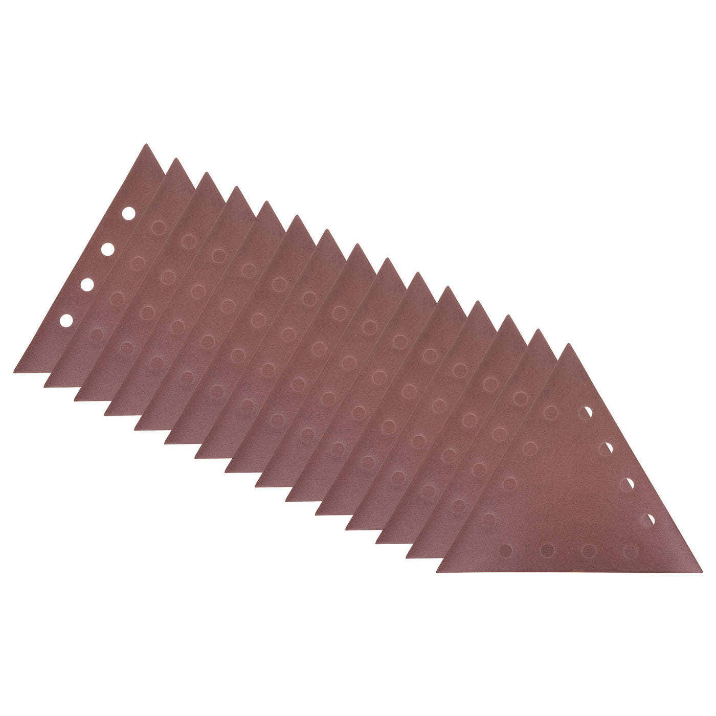 Harfington 15pcs Sandpapers 320 Grit 12 Holes Hook & Loop Triangular Sanding Pad