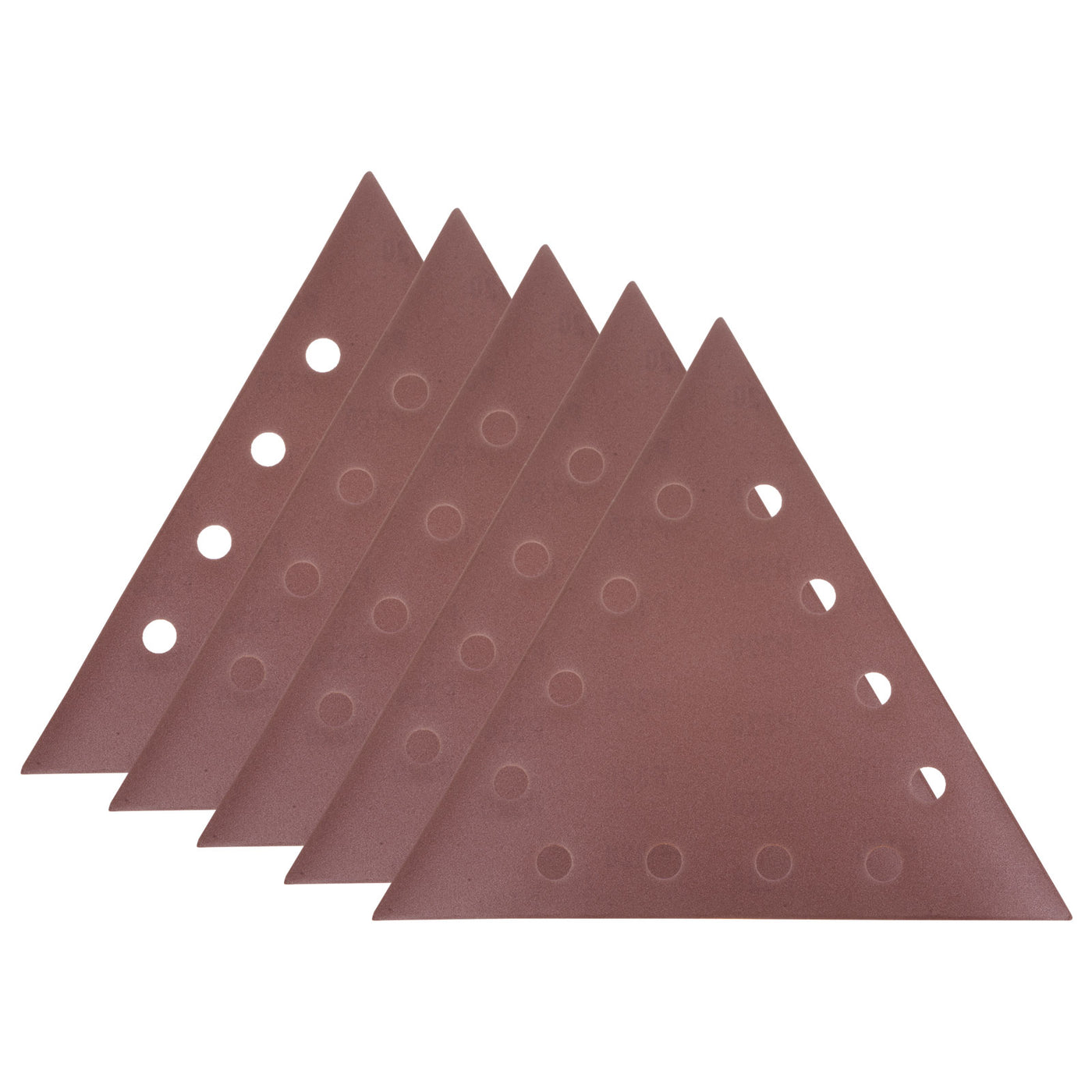 Harfington 5pcs Sandpapers 320 Grit 12 Holes Hook & Loop Triangular Sanding Pad