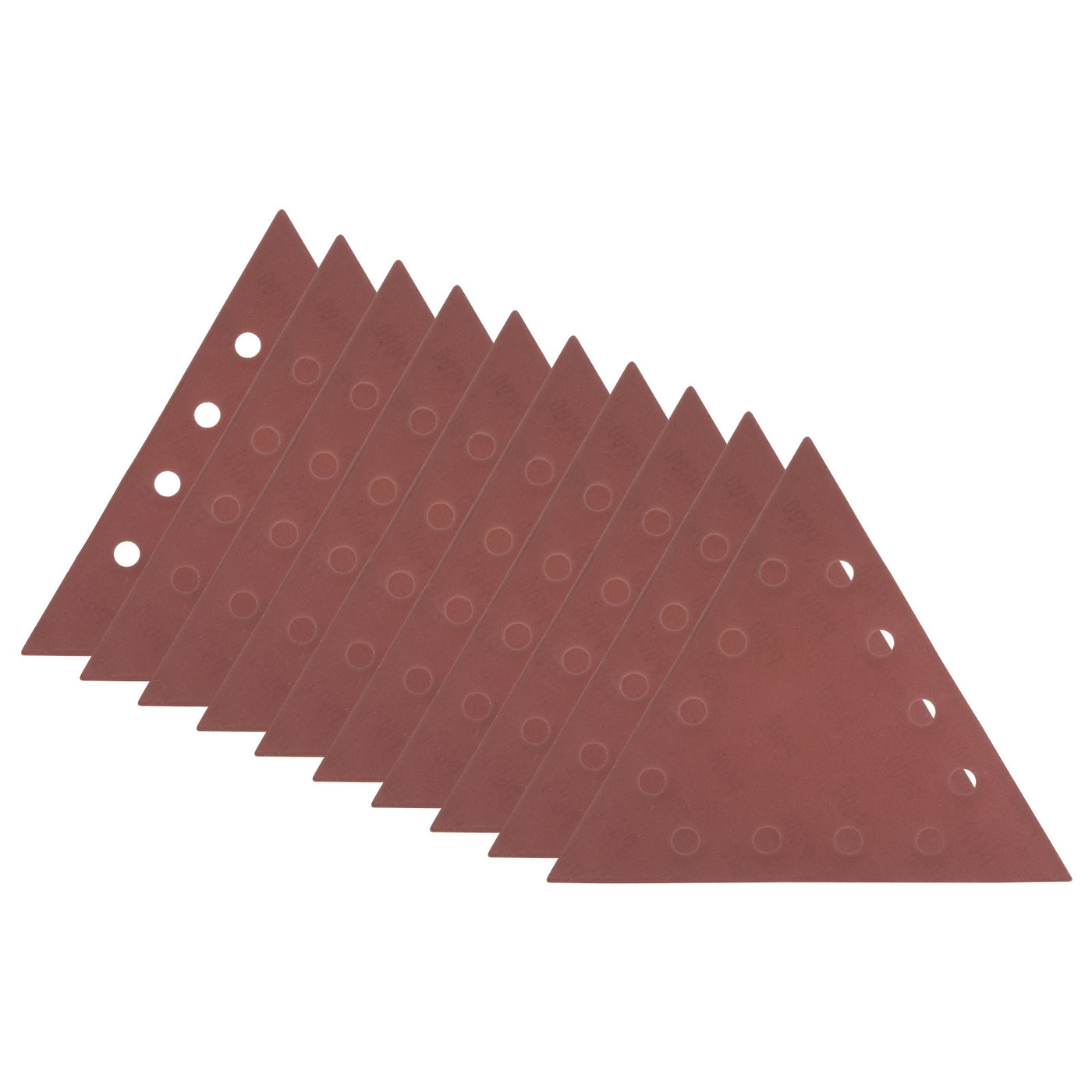 Harfington 10pcs Sandpapers 600 Grit 12 Holes Hook & Loop Triangular Sanding Pad