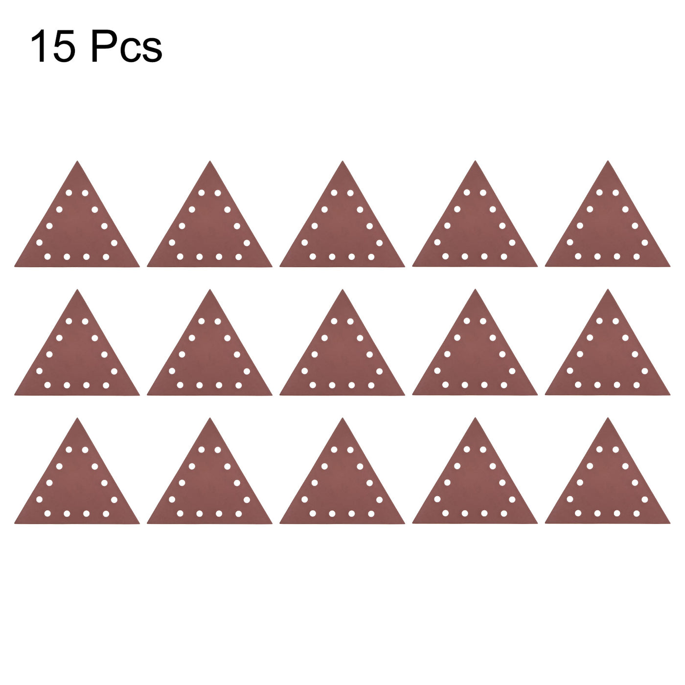 Harfington 15pcs Sandpapers 800 Grit 12 Holes Hook & Loop Triangular Sanding Pad