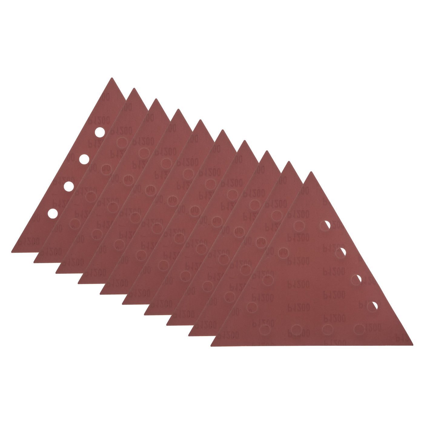 Harfington 10pcs Sandpapers 1200 Grit 12 Holes Hook & Loop Triangular Sanding Pad