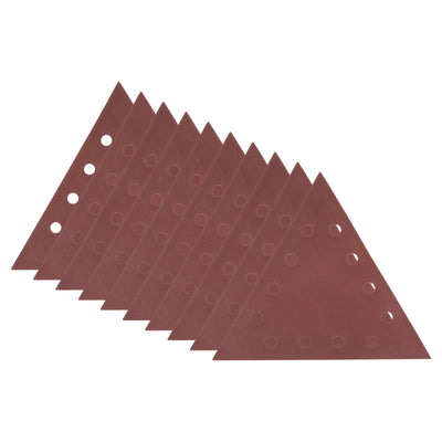 Harfington 10pcs Sandpapers 1500 Grit 12 Holes Hook & Loop Triangular Sanding Pad