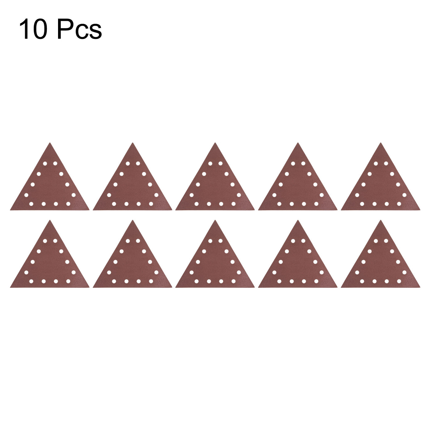 Harfington 10pcs Sandpapers 2000 Grit 12 Holes Hook & Loop Triangular Sanding Pad