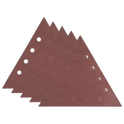 Harfington 5pcs Sandpapers 2000 Grit 12 Holes Hook & Loop Triangular Sanding Pad