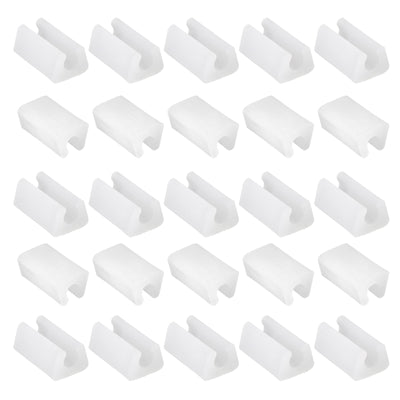 Harfington Uxcell 25Pcs Rectangle Shaped Chair Leg Tip 8mm Plastic Furniture Feet White