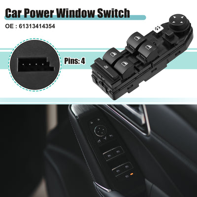 Harfington Power Window Switch Window Control Switch Fit for BMW X3 2004 2.5i 3.0i 2.5L L6 - Gas 3.0L L6 - Gas No.61313414354 - Pack of 1