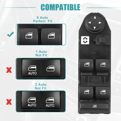 Harfington Power Window Switch Window Control Switch Fit for BMW X3 2004 2.5i 3.0i 2.5L L6 - Gas 3.0L L6 - Gas No.61313414354 - Pack of 1