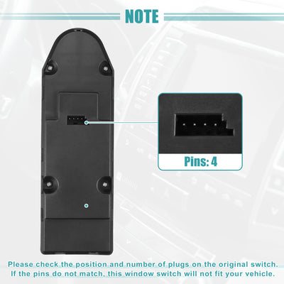 Harfington Power Window Switch Window Control Switch Fit for BMW X3 2004 2.5i 3.0i 2.5L L6 - Gas 3.0L L6 - Gas No.61313414354 - Pack of 1